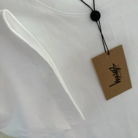 Stüssy Men's White T-shirt Tees - Short Sleeve